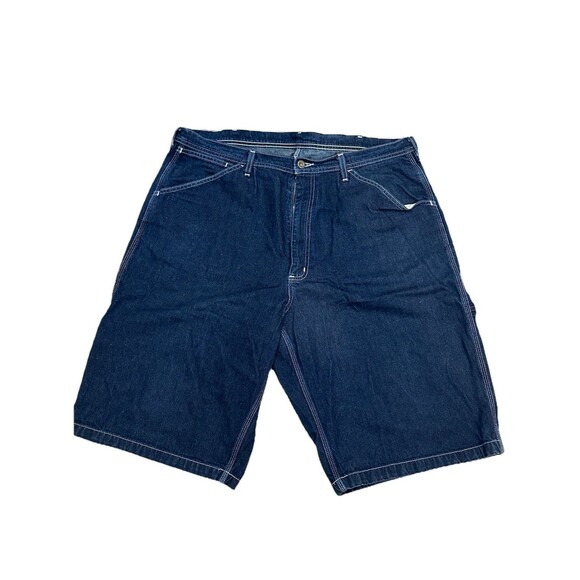 VINTAGE Y2K POLO JEANS COMPANY BAGGY DENIM CARPENTER SHORTS 38 GRUNGE SKATER - Picture 3 of 7